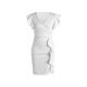 thumbnail image 4 of VISgogo Vestido de manga corta ajustado para mujer, de una pieza con escote en V profundo de color sólido en 10 colores, S / M / L / XL VISgogo moda, 4 of 9