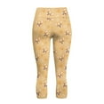 thumbnail image 5 of SCRAWLGOD Corgi Paw Beige Women's Elastic Capri Leggings High Waisted Comfortable Capri Yoga Pants Leggings with Pockets Breathable Yoga Pants for Athletic Running, XS, 5 of 7
