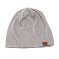 thumbnail image 3 of Holzkary Winter Hats for Men Women Fleece Lined Beanie Warm Cuffed Soft Knit Outdoor Skull Cap Confinement Hat All-Match Hedging Cap Plus Velvet Warm Cold Hat Knitted Pile Hat Grey One Size, 3 of 4