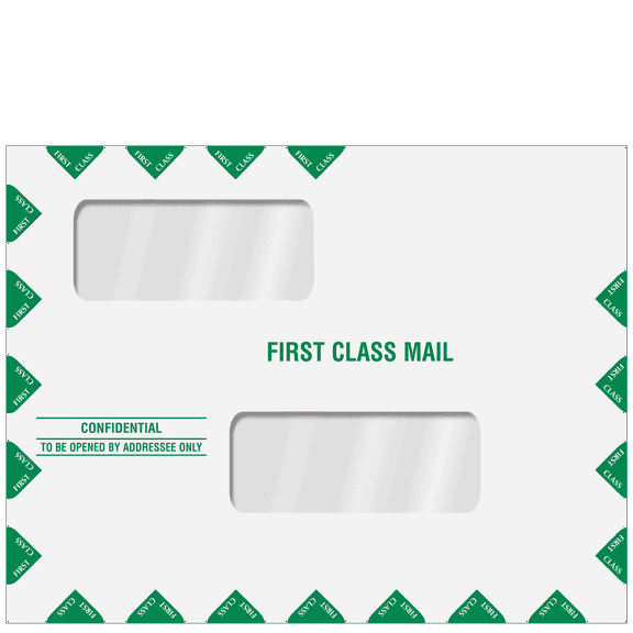 Double Window Tax Return Envelope 10" x 13" Peel & Seal, 100/Pk …