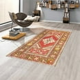 thumbnail image 3 of Pasargad Home Vintage Sivas Collection Coral Lamb's Wool Area Rug- 3' 7" X 5' 5", 3 of 4