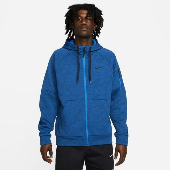 Nike Men's Therma-FIT Full-Zip Fitness Hoodie (Royal, S)
