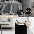 thumbnail image 5 of Inadays Laundry Basket 51L Large Clothes Laundry Hamper Woven Cotton Rope Tall Laundry Bag Baskets Toy Storage Organizer Collapsible Storage Basket for Blanket, Toys, Clothes, Pillows, Black, 5 of 9