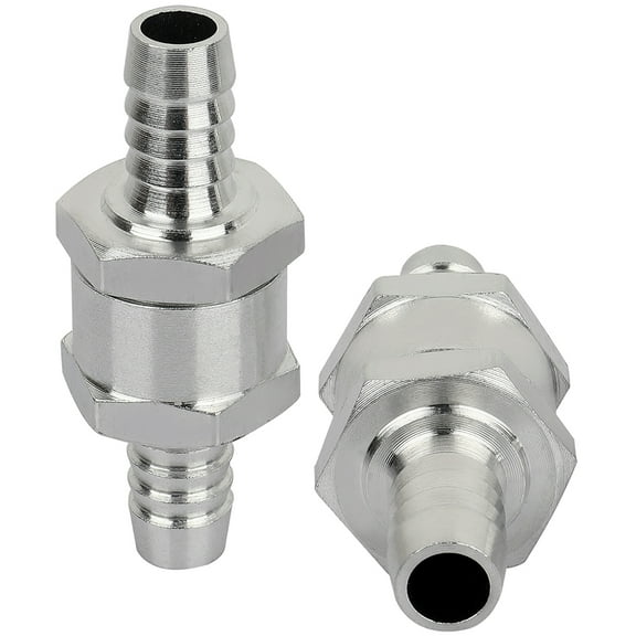 ECCPP 10mm/3/8" Fuel Non Return One Way Check Valve Control for Petrol Diesel Fuel Oil Water Aluminium Alloy Accessories