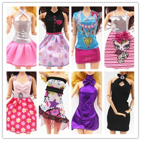10pcs/set Dress Toy Noble Party Gown for Dolls 30cm Doll Fashion Design Outfit Best Gift NO