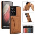 thumbnail image 4 of Leather Stand Case For Samsung Shockproof Card Slot Phone Cover, S20FERed, 4 of 6