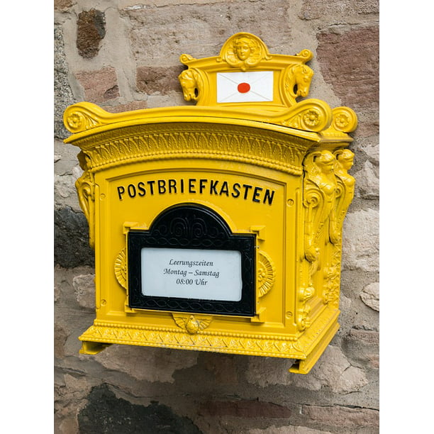 Post Mailbox Postbox Letter  Boxes  Yellow Letters  20 Inch 