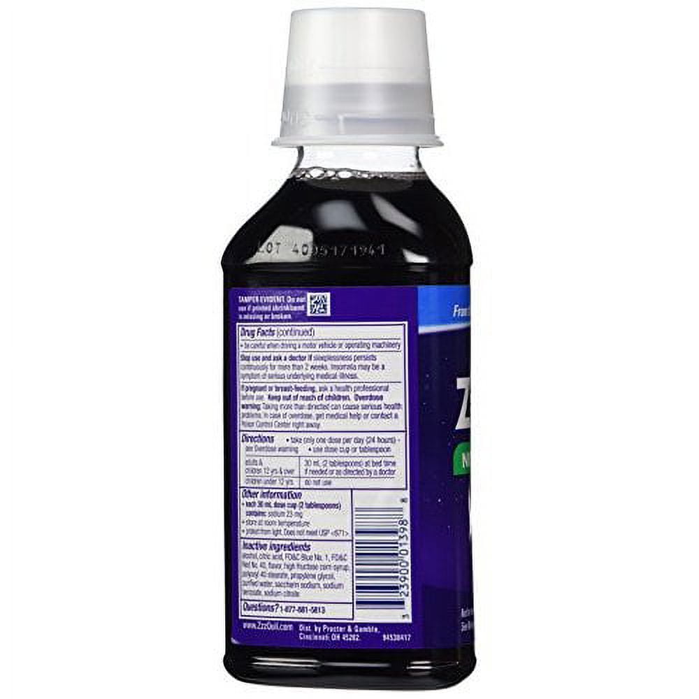 ZzzQuil Nighttime Sleep-Aid Liquid Warming Berry Flavor 12 Fl Oz
