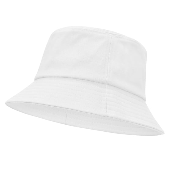 Vintage Fashion Womens Bucket Hats Summer Sun Protection Beach Hat White
