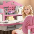 thumbnail image 3 of YNCE Kids Table and Chairs Set 5-16,Height Adjustable Children Study Chair Set,Multifunctional Writing Desk Table with Drawer,Bookstand,Ergonomic Learning Drawing Desk for Girl Boy, 3 of 8