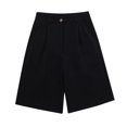 thumbnail image 1 of Pantalones cortos de traje de doble botonadura de color sólido de manga larga de estilo nuevo a la moda para mujer Pompotops ulkah937914, 1 of 5
