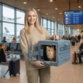 thumbnail image 5 of Foldable Pet Carrier Airline Approved Portable Dog Crate Cat Cage Travel Kennel for Small Dogs and Cats Car Seat Carrier Lightweight-Collapsible Pet Transport Box 1Pcs B, 5 of 6