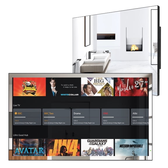 Elecsung 27 inches Bathroom Magic Smart Mirror TV Built-in Alexa LED Television Waterproof Bathroom TV with WiFi