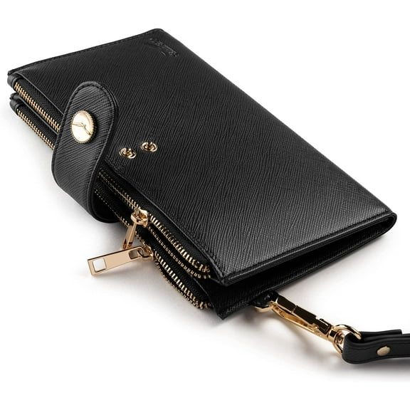 Women's Luxury RFID Blocking Bifold Wallet | Multi Card Case Purse With Zipper Pocket