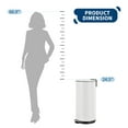 thumbnail image 2 of 30L/8 Gallon Round Trash Can,Modern Garbage Can with Soft Close Lid and Foot Pedal,Compact Wastebasket with Removable Inner Bucket,Stainless Steel Garbage Bin for Office,Bedroom,Living Room, 2 of 7