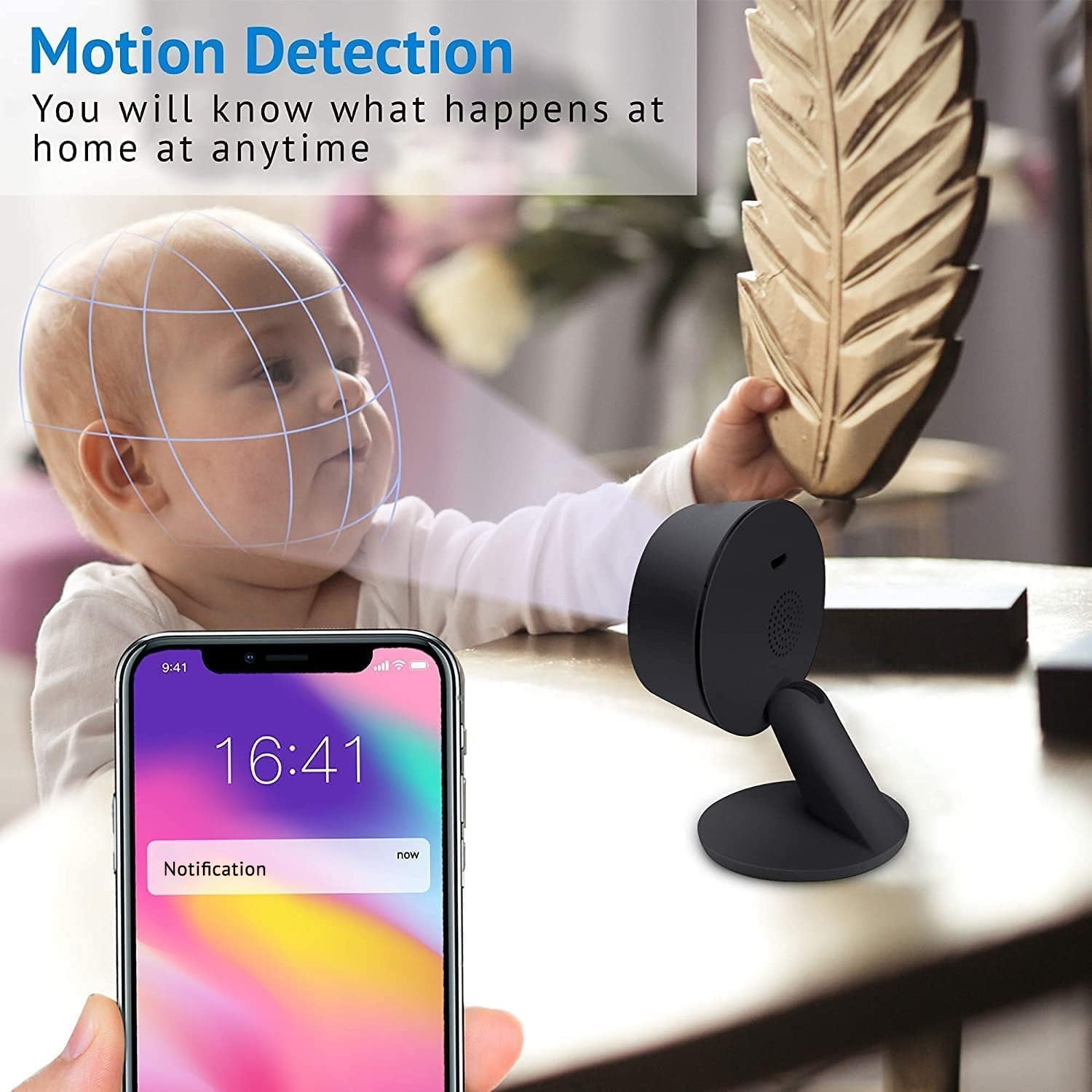 2 Pack 4MP Cameras for Home Security Indoor,Home Security Cameras for Baby/Elder/Pet/Nanny,Baby Cam Starlight Sensor Color Night Vision,US Cloud Service,Works with Alexa,iOS & Android & Web Access
