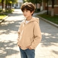 thumbnail image 5 of Children's Oversized Hoodies Zip Up Hooded Sweatshirt Kids Fashion Solid Color Long Sleeve With Pocket Warm Zipper For Girls And Boys, 5 of 9
