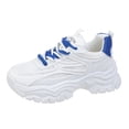 thumbnail image 1 of Zapatos para caminar zapatillas de zapatillas de cordón de cordones de cordón transpirable para mujeres (36) blanco, 1 of 6