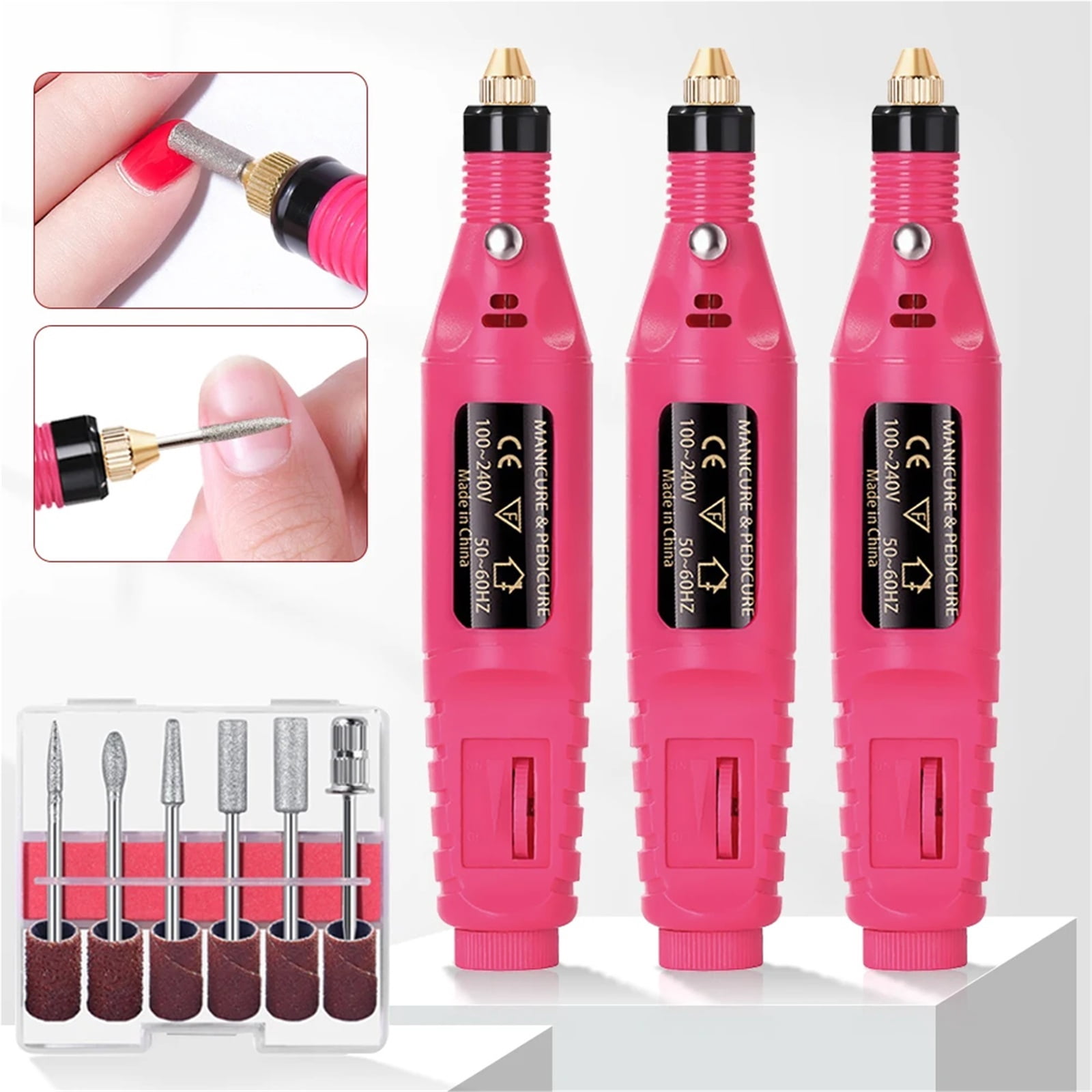 Electric Nail Drill Machine Set Pedicure Grinding Equipment Mill For Manicure  Professional Strong Nail Polishing Tool