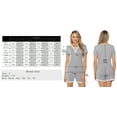 thumbnail image 4 of Purcoar Womens Pajama Sets 2 Piece Short Sleeve Pajamas Loungewear Sleepwear V Neck Tops with Shorts, 4 of 4