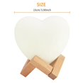thumbnail image 3 of Lámpara De Impresión 3D Love Shape Moon Night Light Con Soporte Y Control Remoto Kearding HA025077-02, 3 of 7