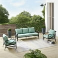 thumbnail image 2 of Afuera Living Steel Mist Green Outdoor Sofa Set Weatherproof 147" Unassembled, 2 of 16