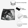 thumbnail image 6 of Junzan Running Horse Black And White Mens Underwear Boxer Briefs For Men’s - X-Large, 6 of 9
