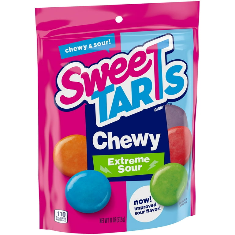 SweeTARTS Extreme Chewy Sour Candy, 11 oz Resealable Bag 