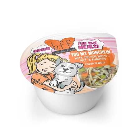 B.F.F. Dog Fun Size Meals! You My Munchkin with Chicken Breast, Rice & Pumpkin in Broth Wet Dog Food, 2.75 oz., Case of 12