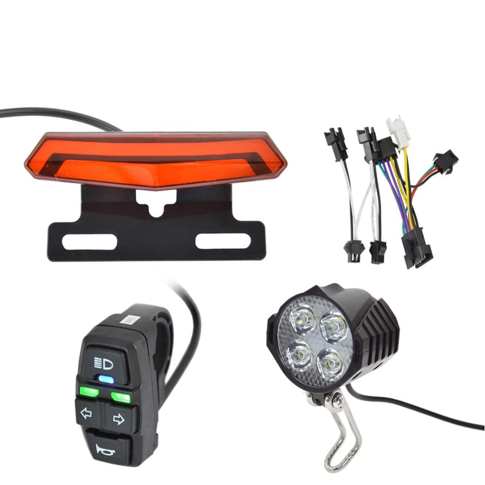 Bike HeadlightTaillight Combinations 24V to 48V EBike Headlight Turn