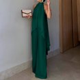 thumbnail image 6 of Women's 2 Piece Sets Asymmetric Sleeveless Crew Neck Tops and Wide Leg Palazzo Pants Beach Vacation Outfits, XL, 6 of 6