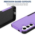 thumbnail image 6 of TJS for Samsung Galaxy S25 FE Phone Case, with Tempered Glass Screen Protector, Heavy Duty Rugged Shockproof Full Body Protection Cover for Samsung S25 FE (Purple), 6 of 6