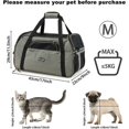 thumbnail image 3 of Sac De Transport Pour Chat Chien Sac Bandoulière Respirant Pour Petit Animal De Compagnie Transporteur Souple Léger Cómodo Pour Voyage En Voiture Train Avion(Gris, M-43x23x29cm), 3 of 6
