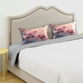 thumbnail image 5 of Dailycode Satin Pillow Case Standard Silk Pillow Cover for Hair and Skin Envelope Closure Pink Peach Blossoms 20"x26", 5 of 9