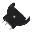 thumbnail image 3 of 5 Pcs Black Plastic CR2032 Cell Button Lithium Battery Sockets Holder, 3 of 5