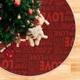 thumbnail image 5 of FMSHPON Valentine Love Font Xmas Christmas Tree Skirt Stand Mat for Holiday Party Decoration Indoor Outdoor 36 inches, 5 of 6