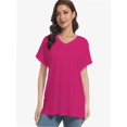 thumbnail image 3 of Women's Tshirts Casual V Neck Short Sleeve Loose Summer Tunic Tops, 3 of 6