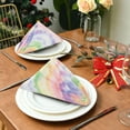 thumbnail image 3 of Cloth Napkins 4PCS Tie Dyed Rainbow Dinner Table Napkin Decorative for Family Party Restaurant Wedding Use 20 Inch Washcloth Gift, 3 of 7