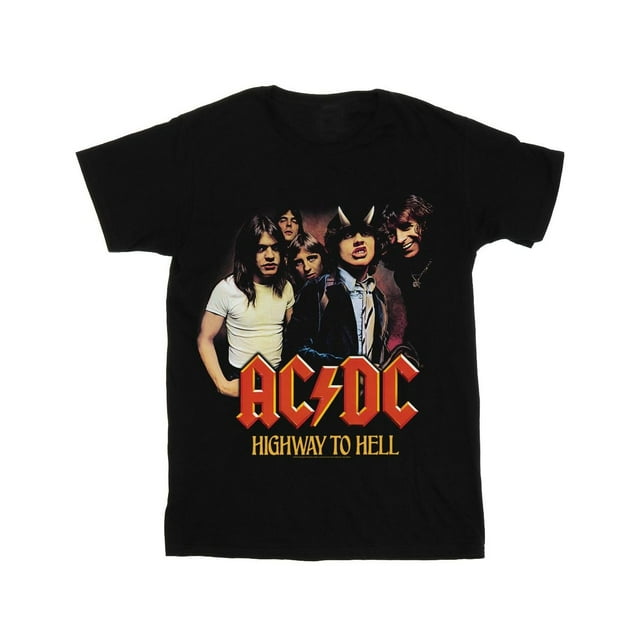 ACDC T-Shirt Boyfriend en Coton pour Femmes du Groupe Highway To Hell
