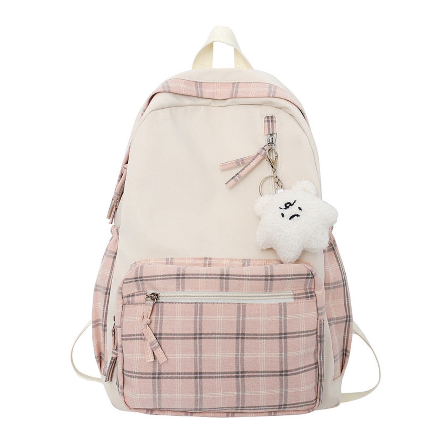 Student Cute Backpack Harajuku Japanese Multi-pocket School Bag With  Pendant