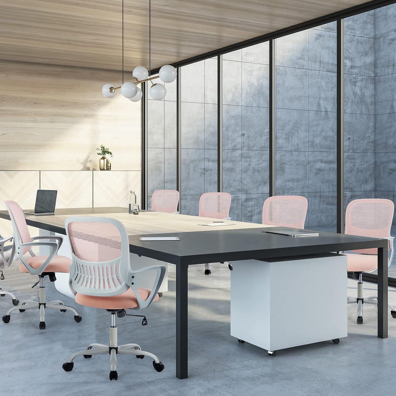 Howcool Drafting Chair Tall Office Chair, Height Adjustable Swivel Rolling Counter Height Chair for Standing Desk Home Office