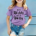 thumbnail image 2 of MEZZALL T-Shirt Mode Décontracté Respirant Imprimé pour Filles, Violet, 4-5 Ans, 2 of 4
