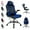 Blue, variant on YRLLENSDAN Adjustable Swivel Rolling Adults Teens Gaming Chair with Headrest and Armrest, Black