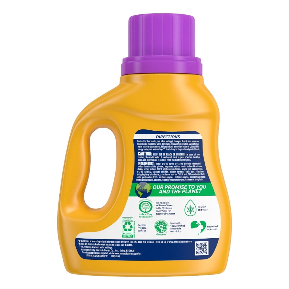 ARM & HAMMER OxiClean Fresh Botanical Liquid Laundry Detergent (Pack 3) - 75 Loads, 97.5floz