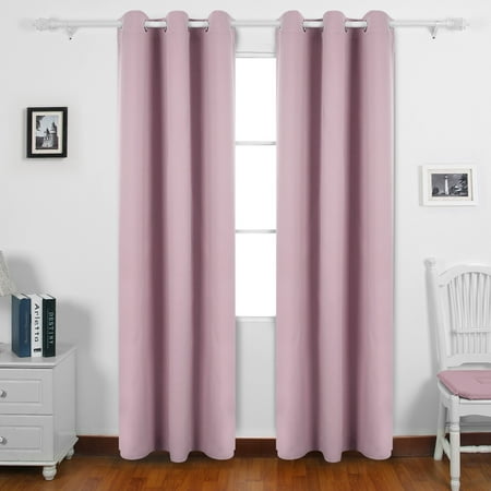 Room Darkening Thermal Insulated Blackout Grommet Window Curtain Room Darkening Thermal Insulated Blackout Grommet Window Curtain Panel For Living Pinkish Lavender
