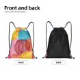 thumbnail image 5 of Easygdp Colorful Wool Balls Drawstring Backpack, Beach Sackpack, Travel Sackpack Lightweight for Sports, Gym, Travel, Swimming - Small, 5 of 9