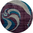thumbnail image 1 of Ahgly Company Indoor Round Abstract Purple Lily Purple Abstract Area Rugs, 6' Round, 1 of 6