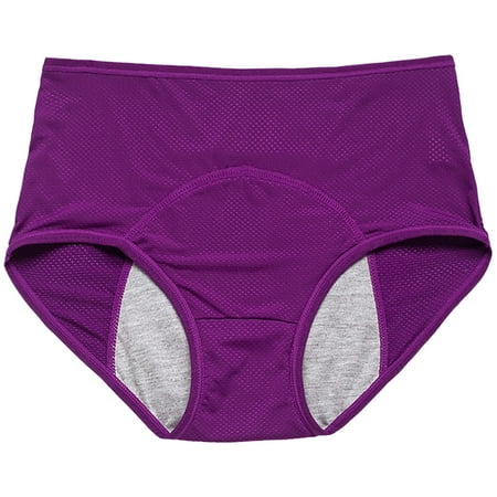 

ZMHEGW 6 Packs Womens Underwear High Waist Solid Color Leak Proof Cotton Crotch Wicking Breathable Comfortable Panties