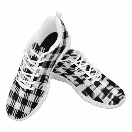 

KRE Prime Uniquely You Sneakers for Men Buffalo Plaid Black and White