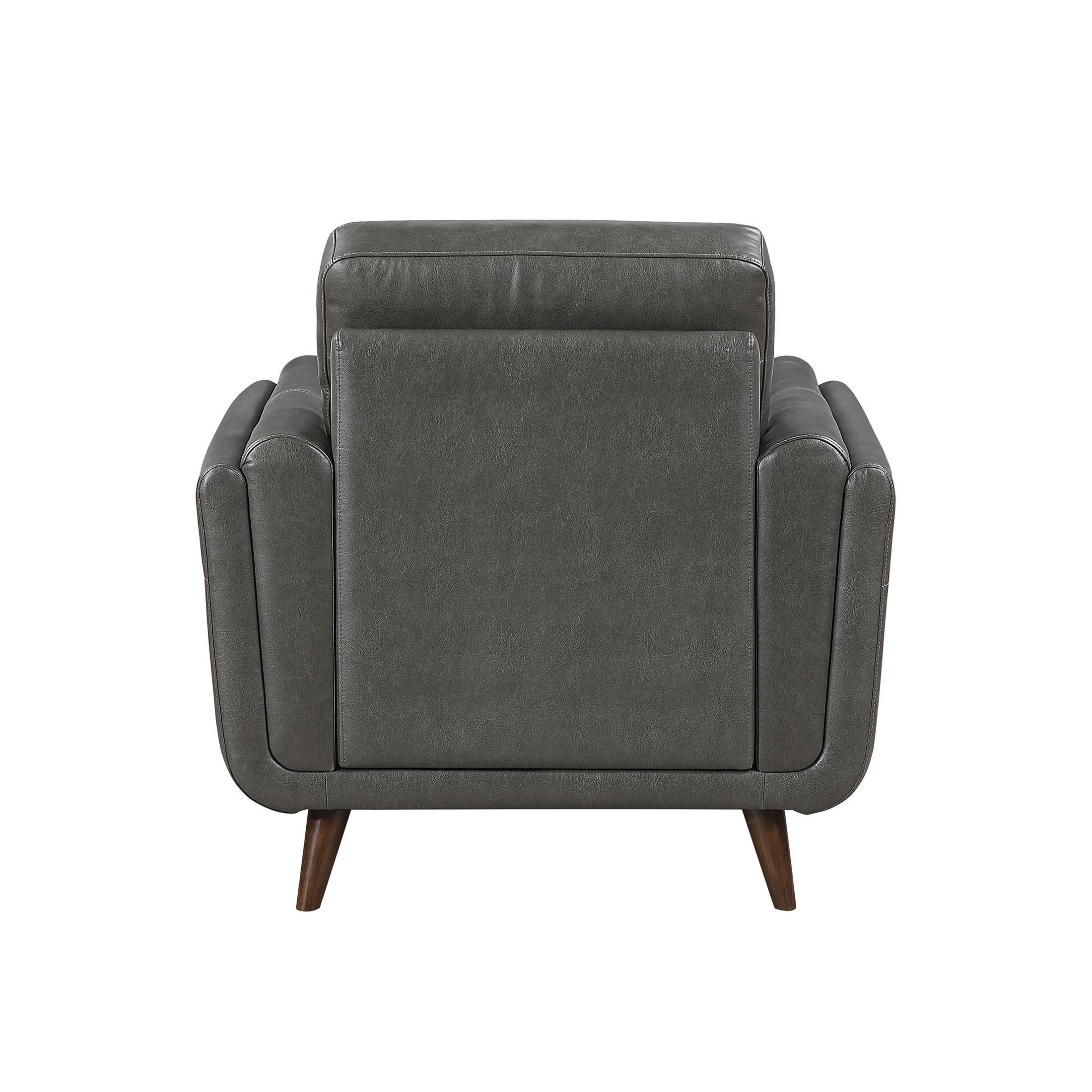 OakvillePark Husk Contemporary Leather Match Living Room Chair, Dark Gray